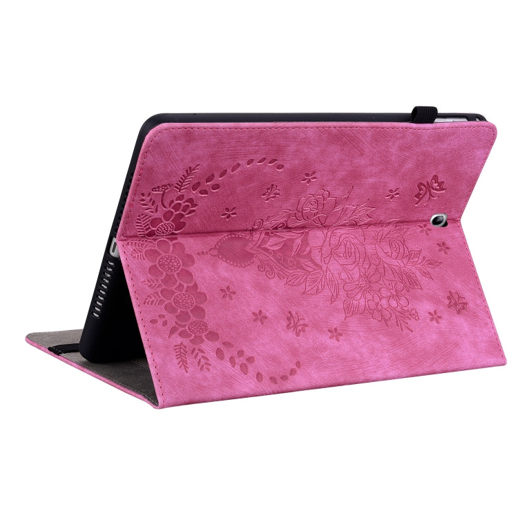 For Samsung Galaxy Tab S2 9.7 T810 T815 Butterfly Rose Embossed Leather Tablet Case