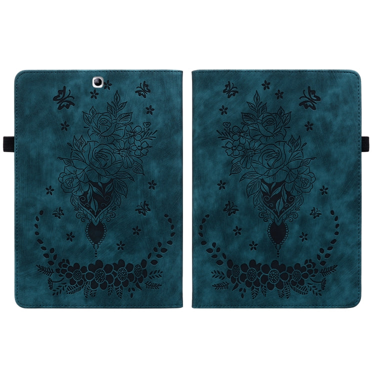 For Samsung Galaxy Tab S2 9.7 T810 T815 Butterfly Rose Embossed Leather Tablet Case
