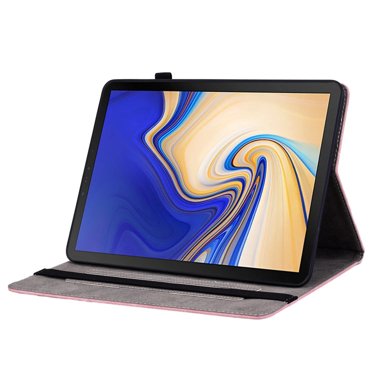 For Samsung Galaxy Tab S4 10.5 SM-T830 Butterfly Rose Embossed Leather Tablet Case