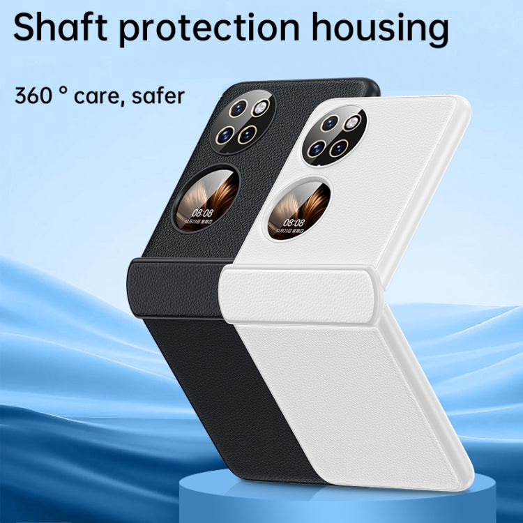 For Huawei P50 Pocket Litchi Texture Fold Hinge Phone Case