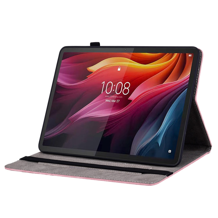 For Lenovo Tab K11 Plus Butterfly Rose Embossed Leather Tablet Case