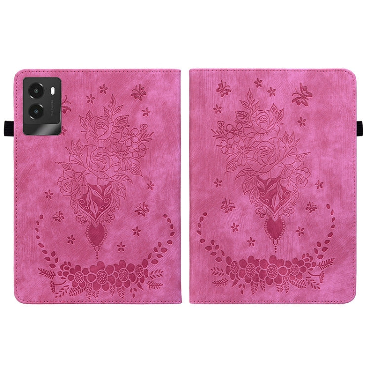 For Lenovo Legion Y700 2025 Butterfly Rose Embossed Leather Tablet Case