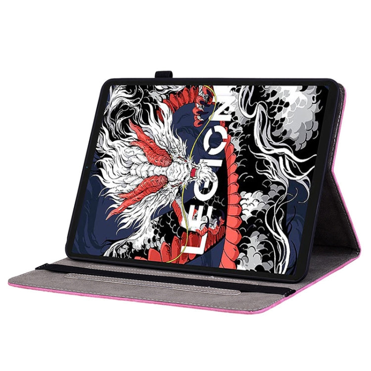For Lenovo Legion Y700 2025 Butterfly Rose Embossed Leather Tablet Case