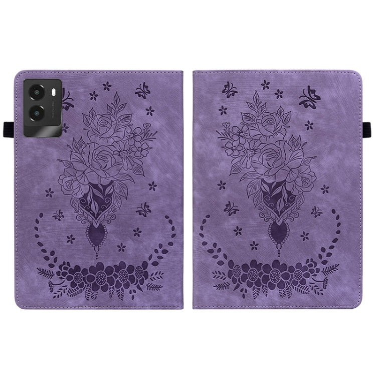 For Lenovo Legion Y700 2025 Butterfly Rose Embossed Leather Tablet Case