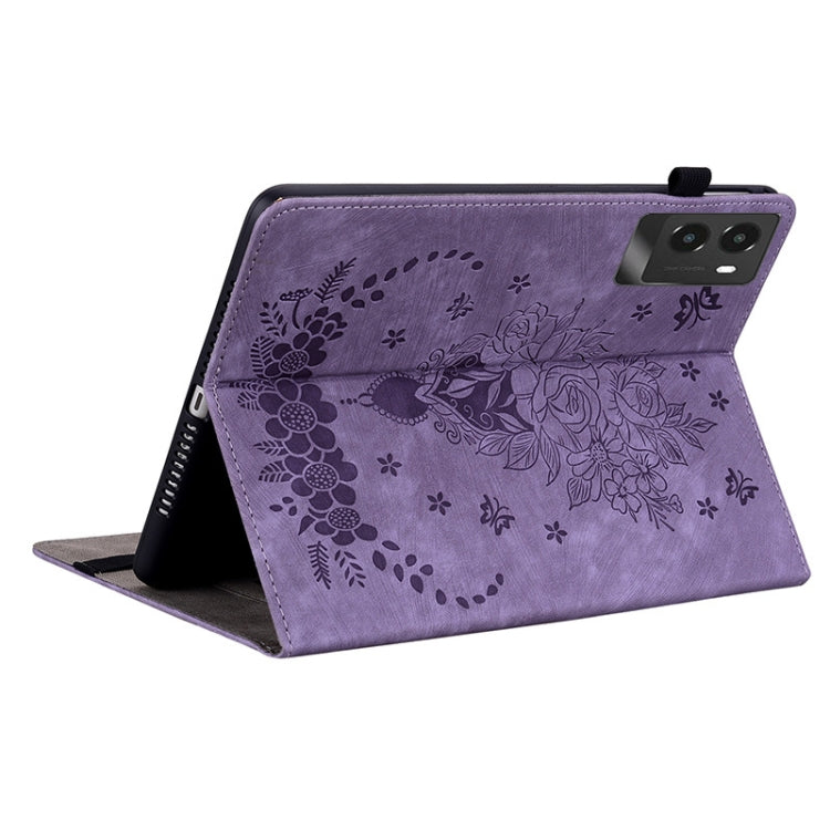 For Lenovo Legion Y700 2025 Butterfly Rose Embossed Leather Tablet Case