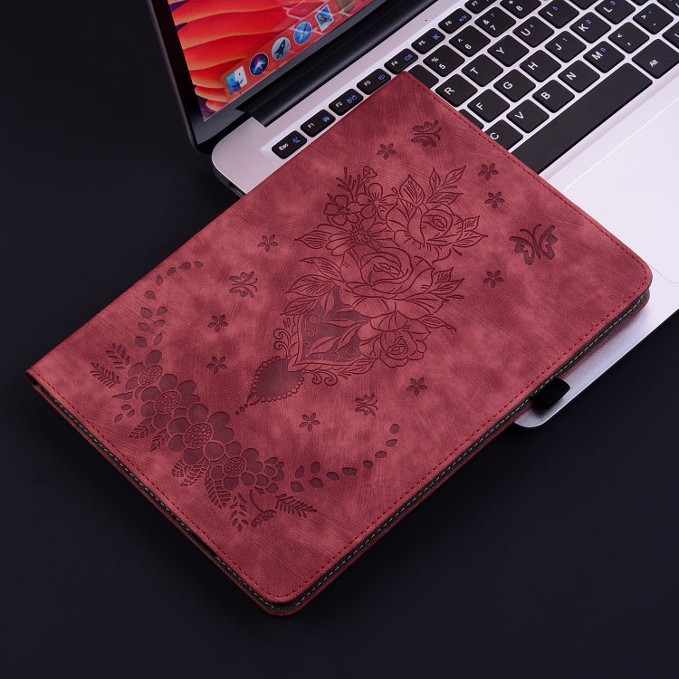For Lenovo Legion Y700 2025 Butterfly Rose Embossed Leather Tablet Case