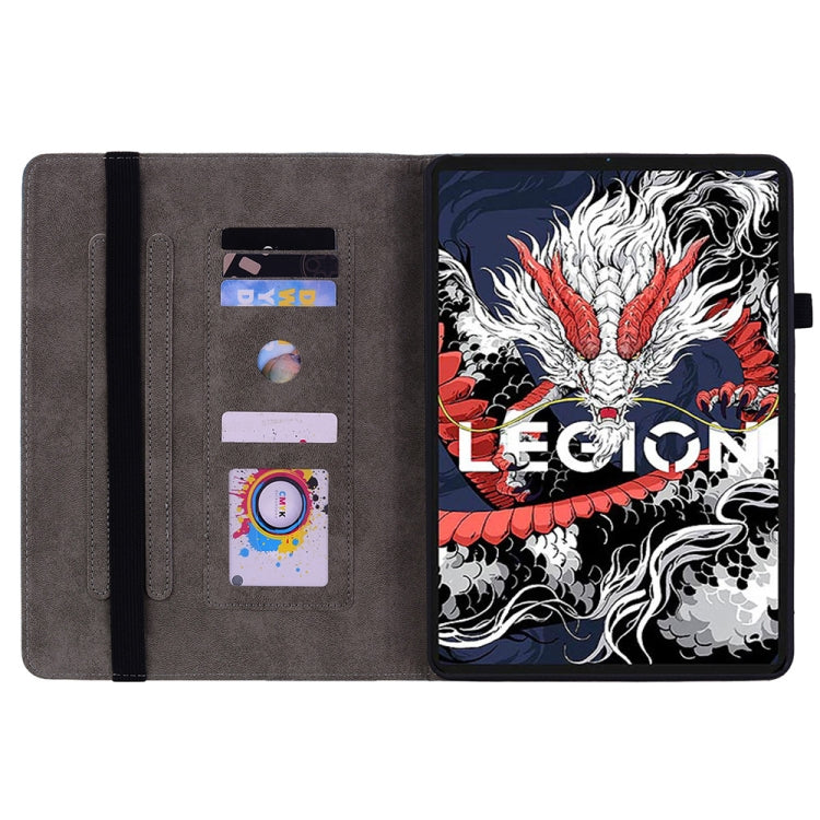 For Lenovo Legion Y700 2025 Butterfly Rose Embossed Leather Tablet Case