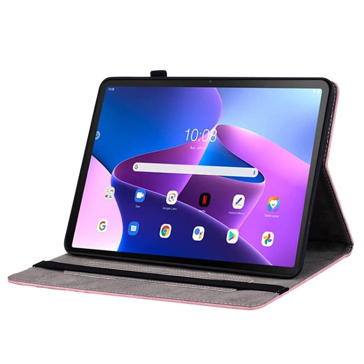 For Lenovo ZhaoYang K10C 10.1 inch Butterfly Rose Embossed Leather Tablet Case