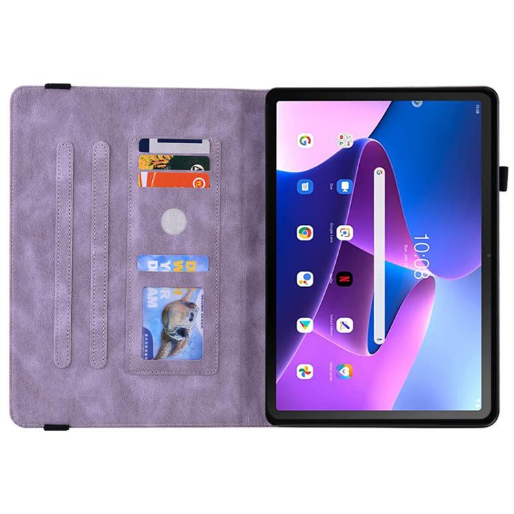 For Lenovo ZhaoYang K10C 10.1 inch Butterfly Rose Embossed Leather Tablet Case