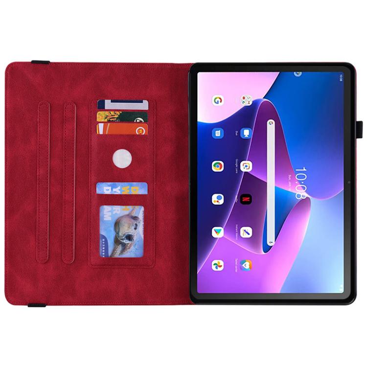 For Lenovo ZhaoYang K10C 10.1 inch Butterfly Rose Embossed Leather Tablet Case