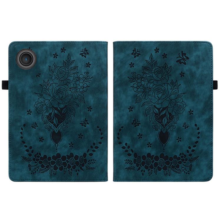For Lenovo ZhaoYang K10C 10.1 inch Butterfly Rose Embossed Leather Tablet Case