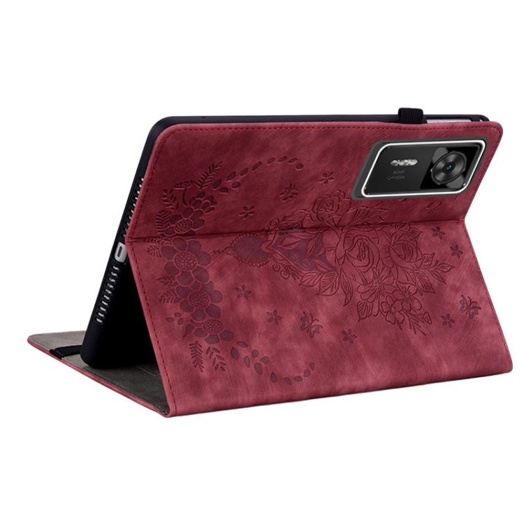 For Lenovo Legion Y700 Gen 4 Butterfly Rose Embossed Leather Tablet Case