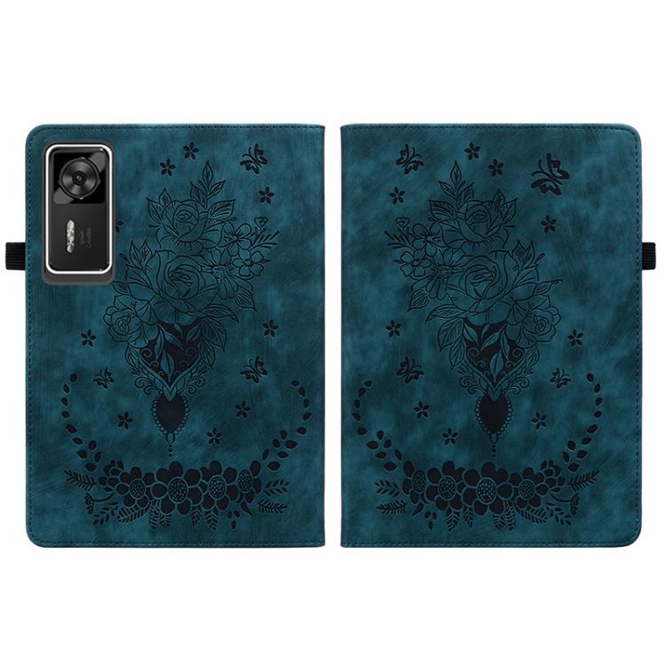 For Lenovo Legion Y700 Gen 4 Butterfly Rose Embossed Leather Tablet Case