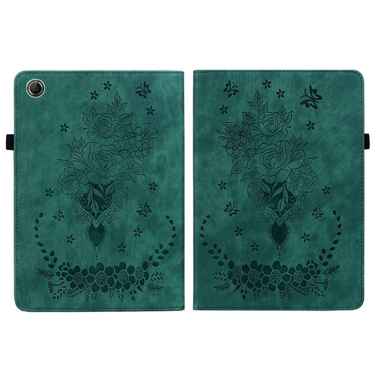 For Lenovo Tab K9 / Tab One Butterfly Rose Embossed Leather Tablet Case