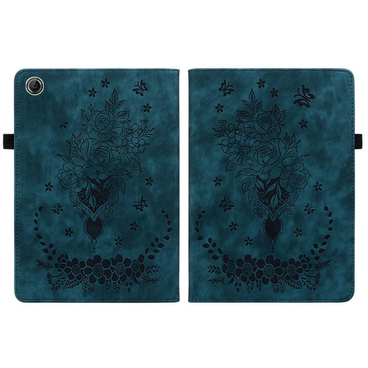 For Lenovo Tab K9 / Tab One Butterfly Rose Embossed Leather Tablet Case