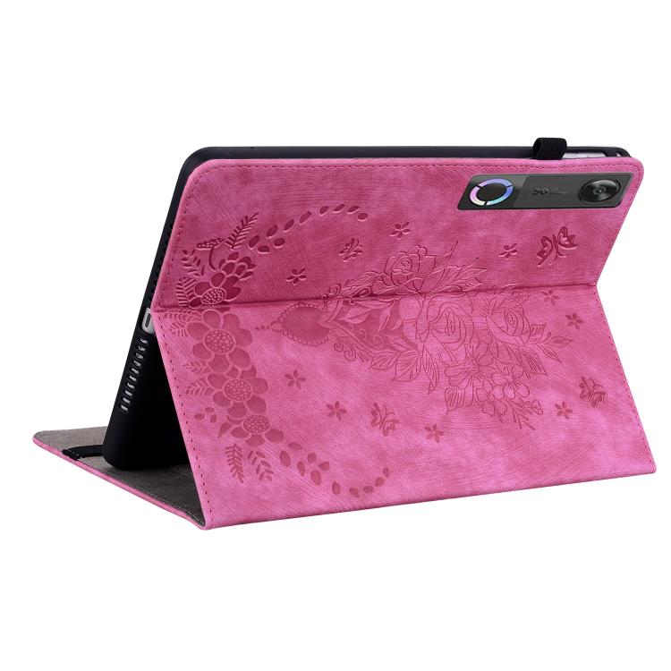 For Lenovo Legion Y700 Gen 5 Butterfly Rose Embossed Leather Tablet Case
