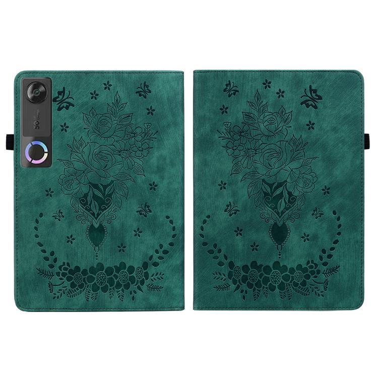 For Lenovo Legion Y700 Gen 5 Butterfly Rose Embossed Leather Tablet Case