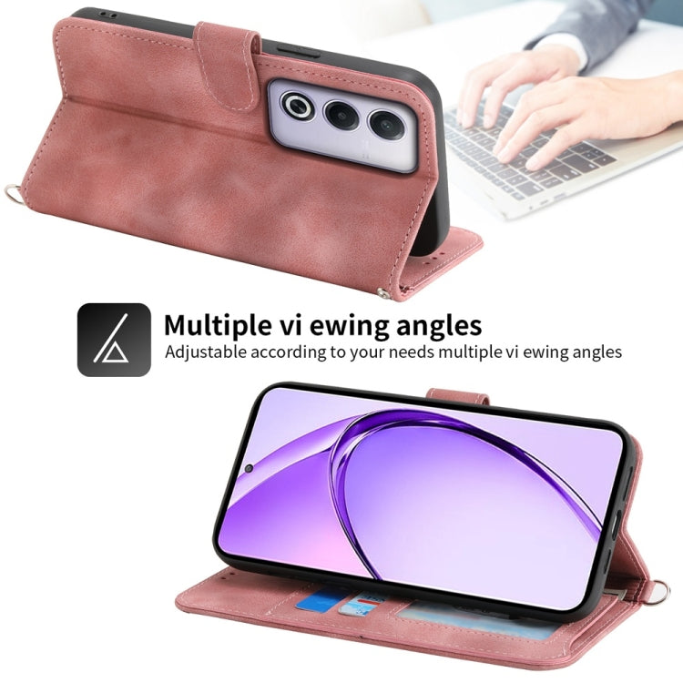 For OPPO A5 5G Global / A3 Pro 5G Skin Feel Flowers Embossed Wallet Leather Phone Case