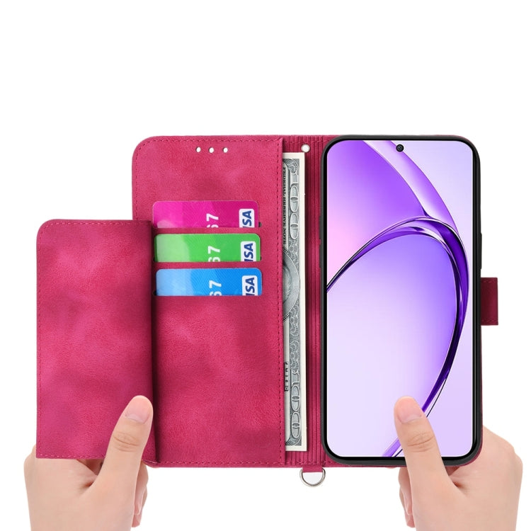 For OPPO A5x 5G / A3 4G / 5G / A3x 4G / 5G Skin Feel Flowers Embossed Wallet Leather Phone Case