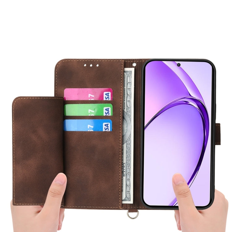 For OPPO A5x 5G / A3 4G / 5G / A3x 4G / 5G Skin Feel Flowers Embossed Wallet Leather Phone Case