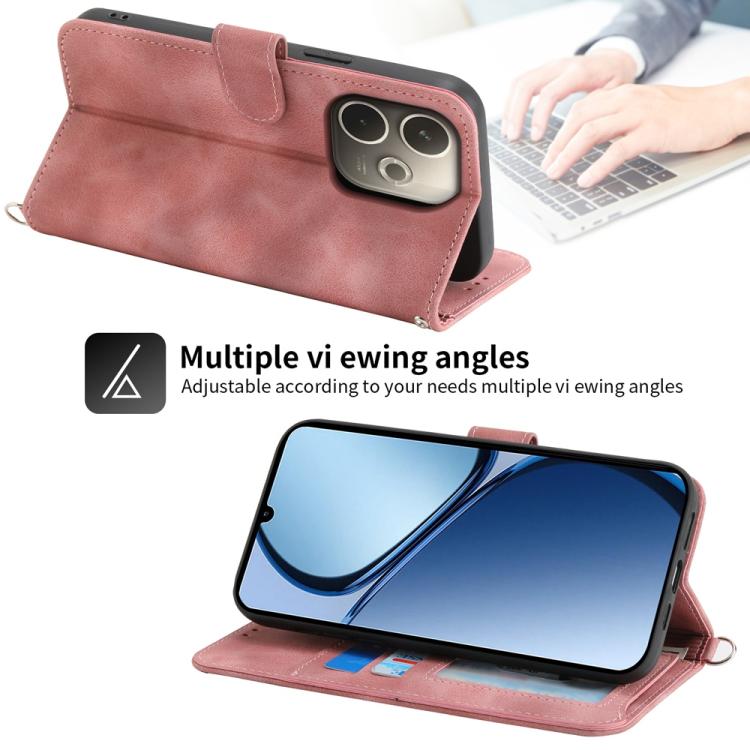 For OPPO A5 Pro 5G Global Skin Feel Flowers Embossed Wallet Leather Phone Case