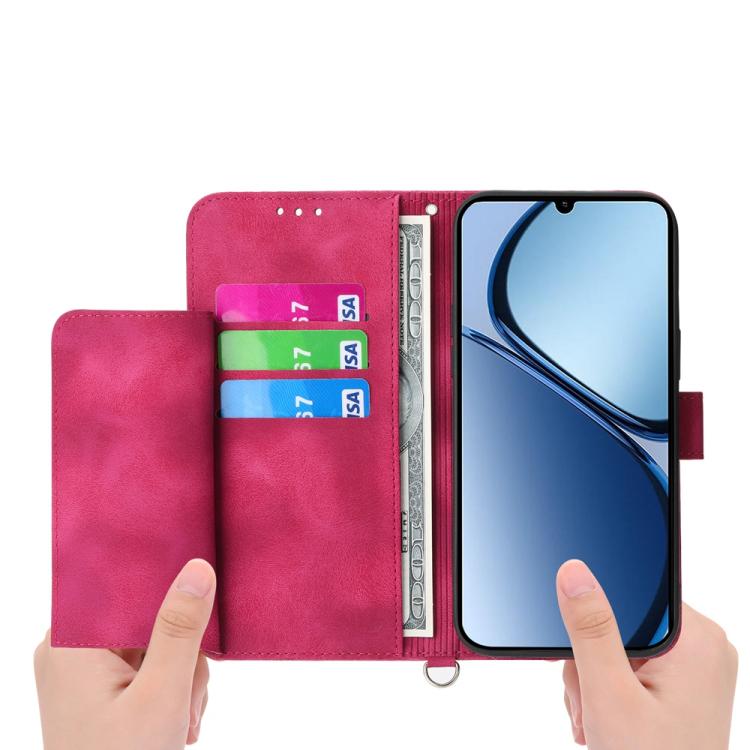 For OPPO A5 Pro 5G Global Skin Feel Flowers Embossed Wallet Leather Phone Case