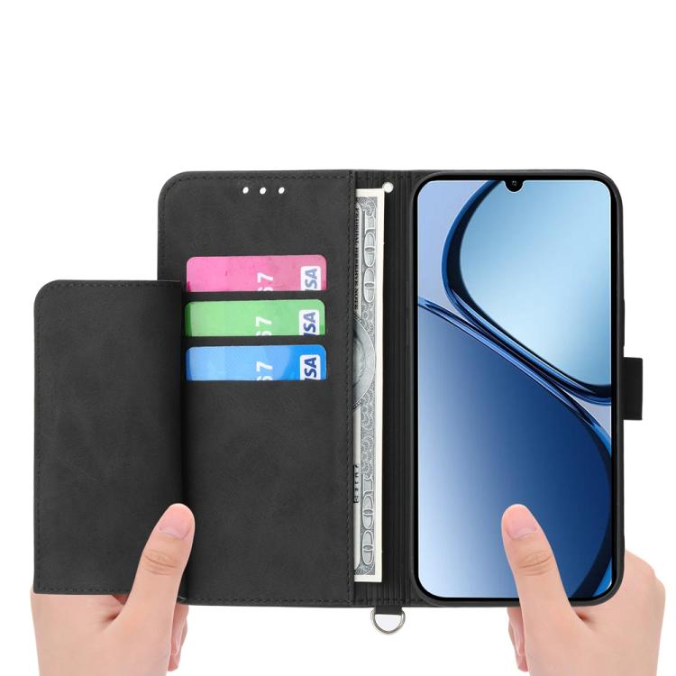 For OPPO A5 Pro 5G Global Skin Feel Flowers Embossed Wallet Leather Phone Case