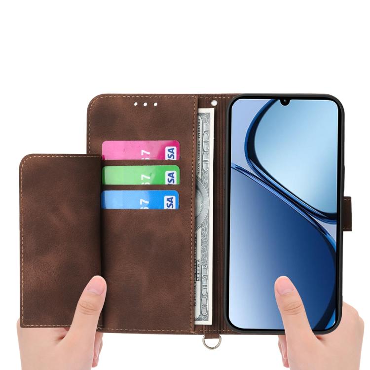 For OPPO Reno14 Global / Reno14 F 5G Skin Feel Flowers Embossed Wallet Leather Phone Case
