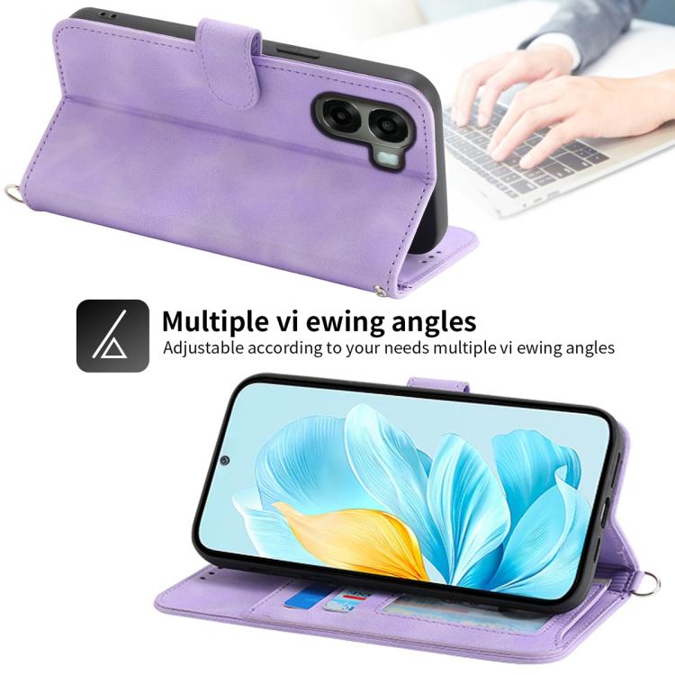 For OPPO A6x 5G / A6 5G Global Skin Feel Flowers Embossed Wallet Leather Phone Case