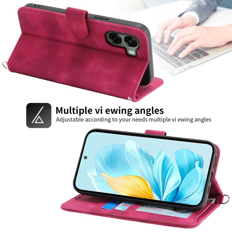 For OPPO A6x 5G / A6 5G Global Skin Feel Flowers Embossed Wallet Leather Phone Case