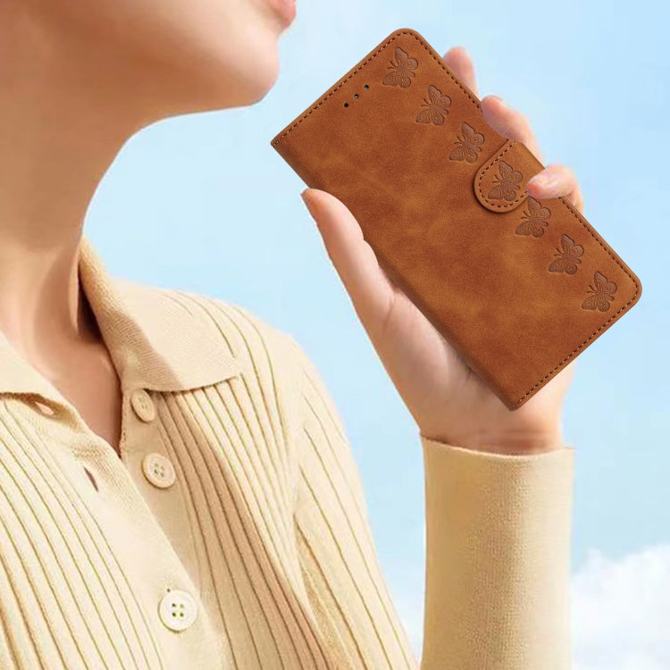 For Honor 200 Seven Butterflies Embossed Leather Phone Case