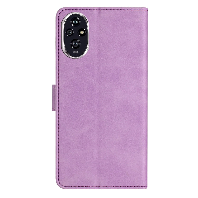 For Honor 200 Pro Seven Butterflies Embossed Leather Phone Case