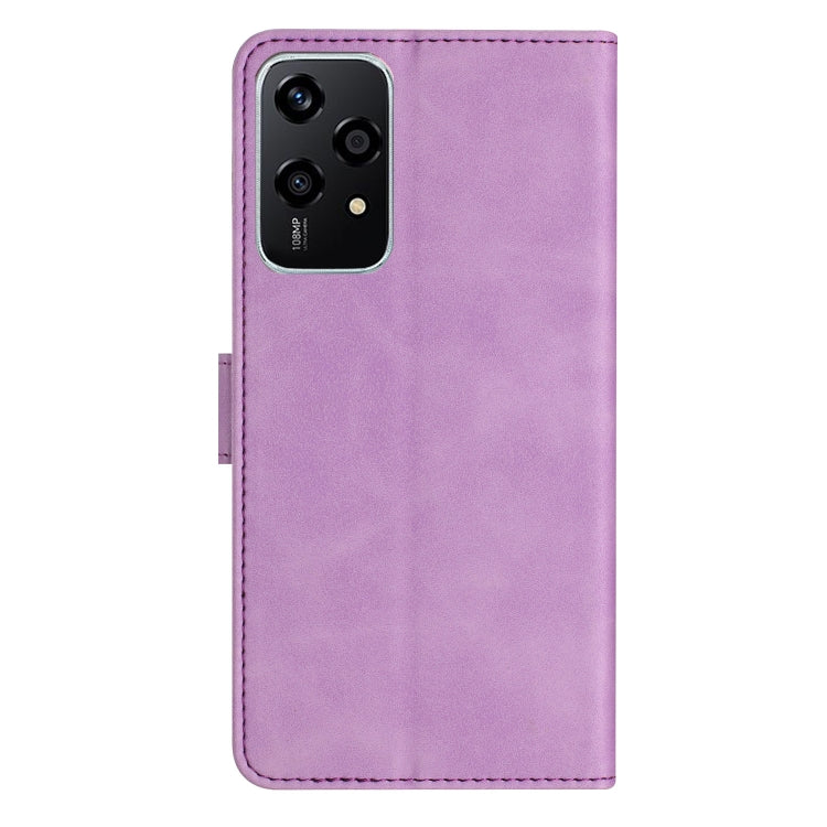 For Honor 200 Lite Global Seven Butterflies Embossed Leather Phone Case