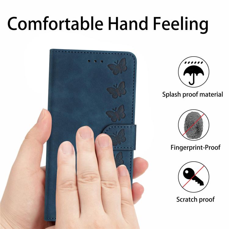 For Honor X9C Seven Butterflies Embossed Leather Phone Case