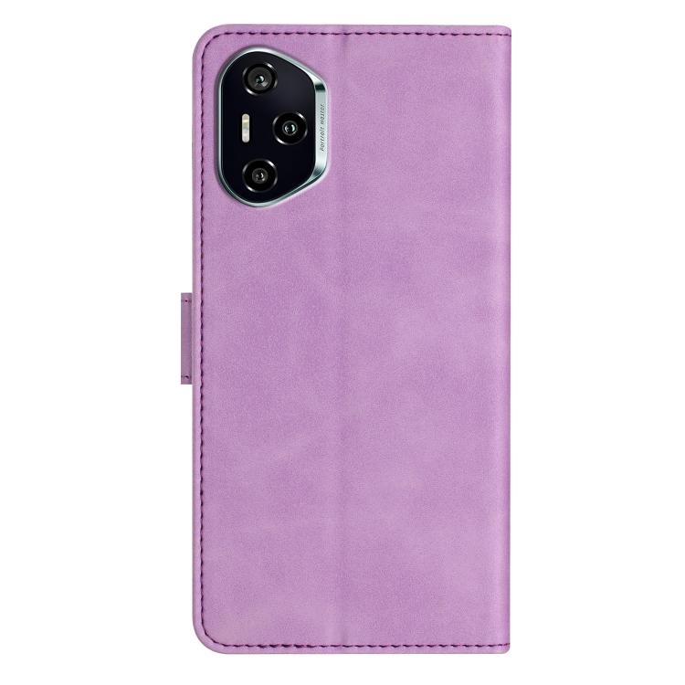 For Honor 400 Global 156.5mm Seven Butterflies Embossed Leather Phone Case
