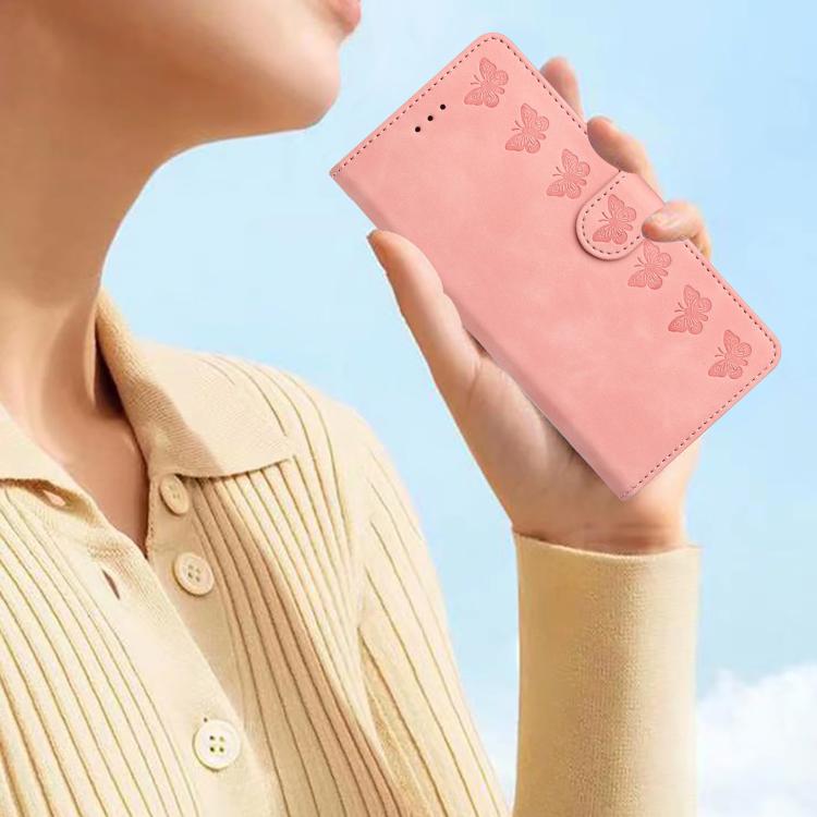 For Honor 400 Lite Global Seven Butterflies Embossed Leather Phone Case