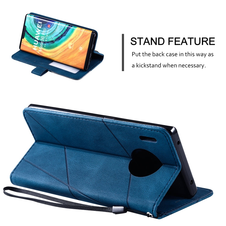 For Huawei Mate 30 Pro Skin Feel Splicing Horizontal Flip Leather Case with Holder & Card Slots & Wallet & Photo Frame