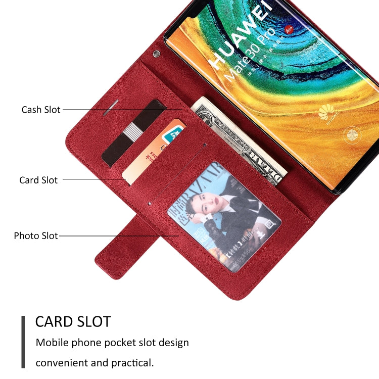 For Huawei Mate 30 Pro Skin Feel Splicing Horizontal Flip Leather Case with Holder & Card Slots & Wallet & Photo Frame