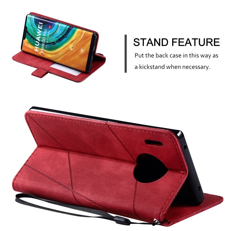 For Huawei Mate 30 Pro Skin Feel Splicing Horizontal Flip Leather Case with Holder & Card Slots & Wallet & Photo Frame