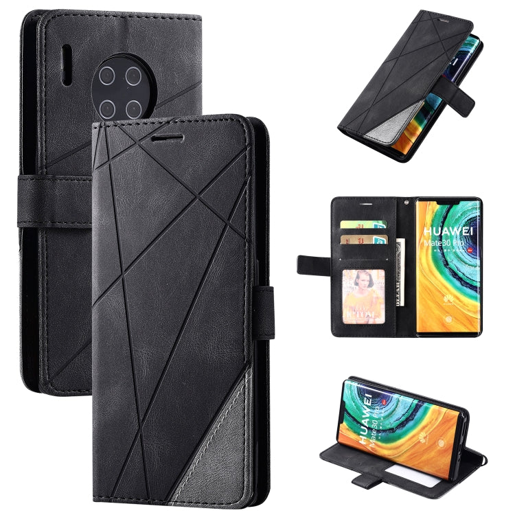 For Huawei Mate 30 Pro Skin Feel Splicing Horizontal Flip Leather Case with Holder & Card Slots & Wallet & Photo Frame