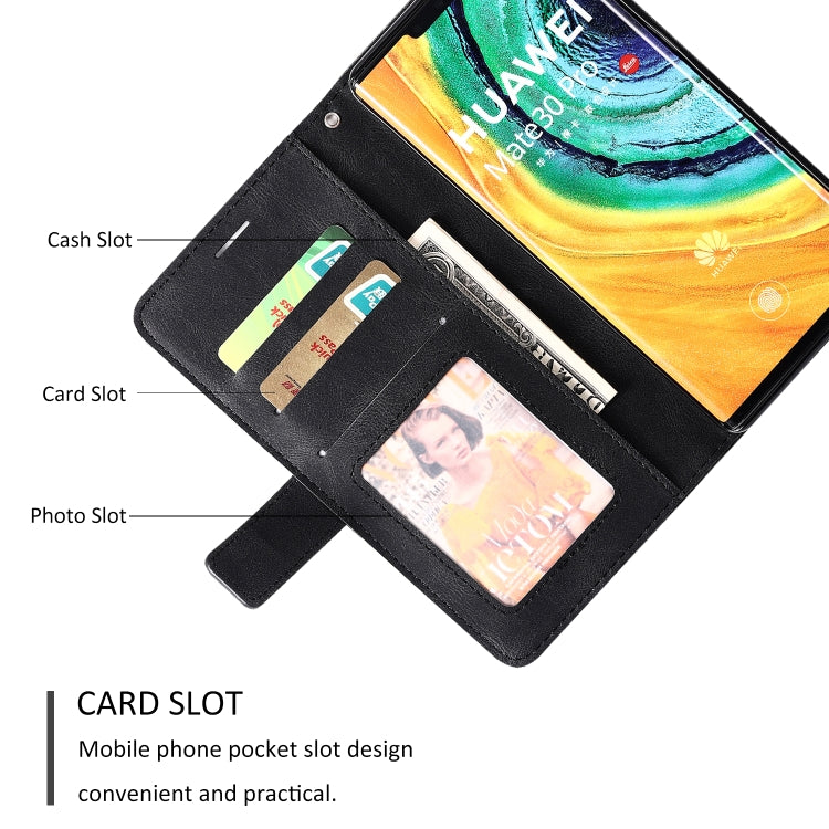 For Huawei Mate 30 Pro Skin Feel Splicing Horizontal Flip Leather Case with Holder & Card Slots & Wallet & Photo Frame