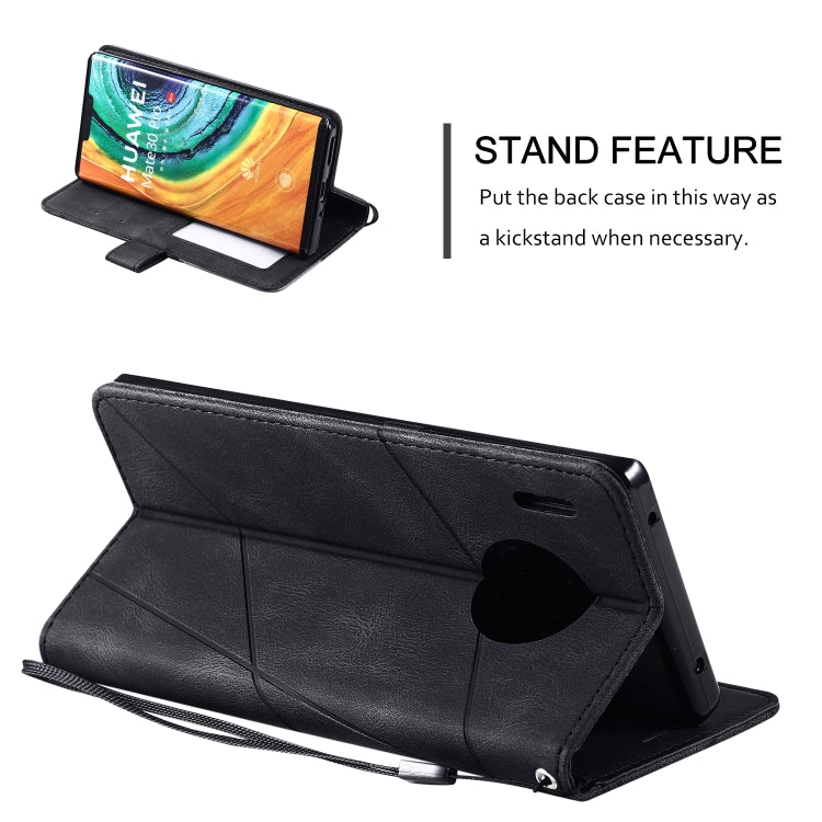 For Huawei Mate 30 Pro Skin Feel Splicing Horizontal Flip Leather Case with Holder & Card Slots & Wallet & Photo Frame