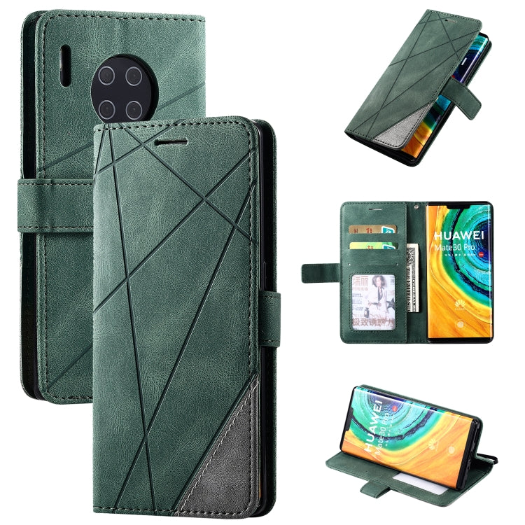 For Huawei Mate 30 Pro Skin Feel Splicing Horizontal Flip Leather Case with Holder & Card Slots & Wallet & Photo Frame