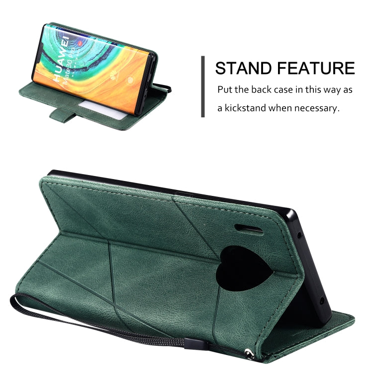 For Huawei Mate 30 Pro Skin Feel Splicing Horizontal Flip Leather Case with Holder & Card Slots & Wallet & Photo Frame