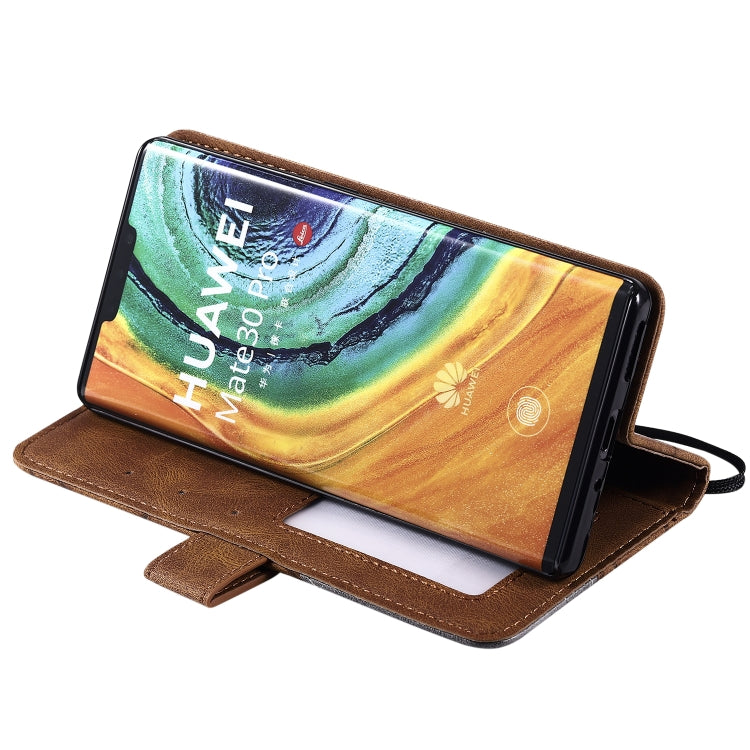 For Huawei Mate 30 Pro Skin Feel Splicing Horizontal Flip Leather Case with Holder & Card Slots & Wallet & Photo Frame