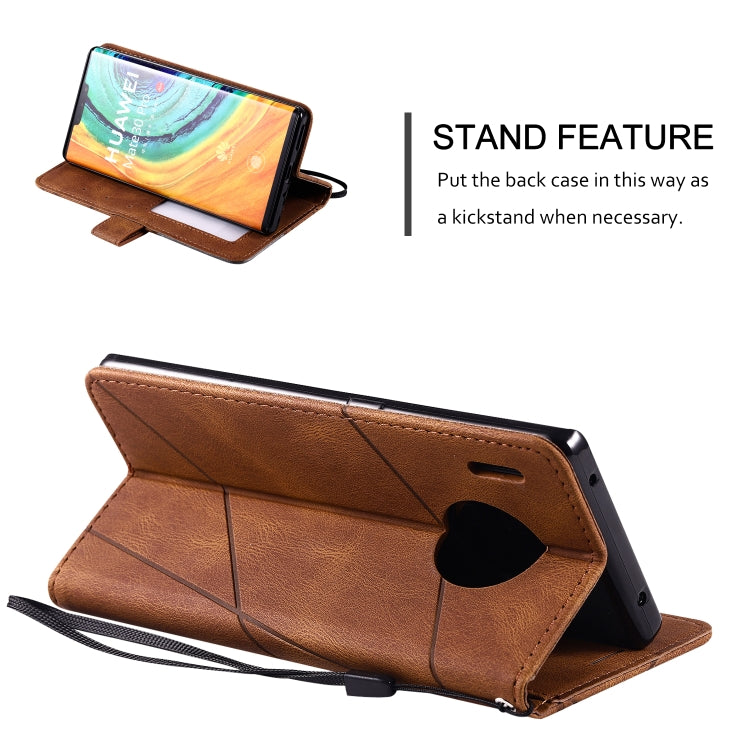For Huawei Mate 30 Pro Skin Feel Splicing Horizontal Flip Leather Case with Holder & Card Slots & Wallet & Photo Frame