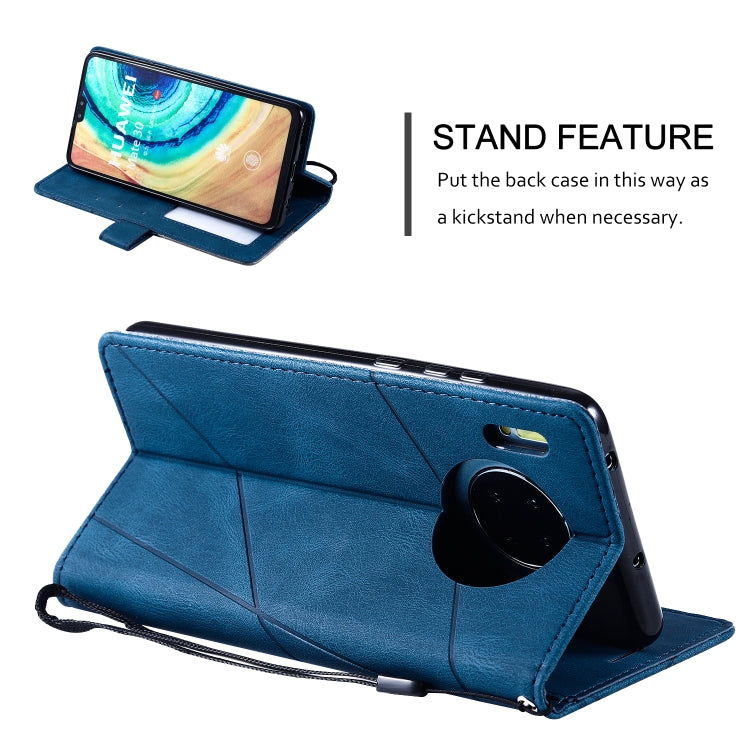 For Huawei Mate 30 Skin Feel Splicing Horizontal Flip Leather Case with Holder & Card Slots & Wallet & Photo Frame
