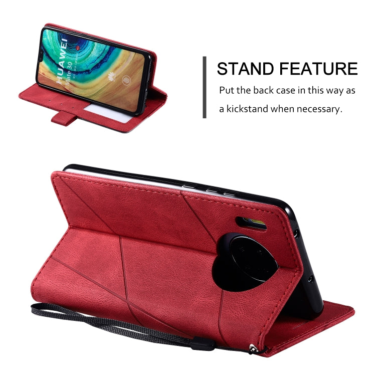 For Huawei Mate 30 Skin Feel Splicing Horizontal Flip Leather Case with Holder & Card Slots & Wallet & Photo Frame