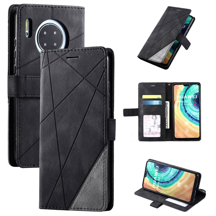 For Huawei Mate 30 Skin Feel Splicing Horizontal Flip Leather Case with Holder & Card Slots & Wallet & Photo Frame