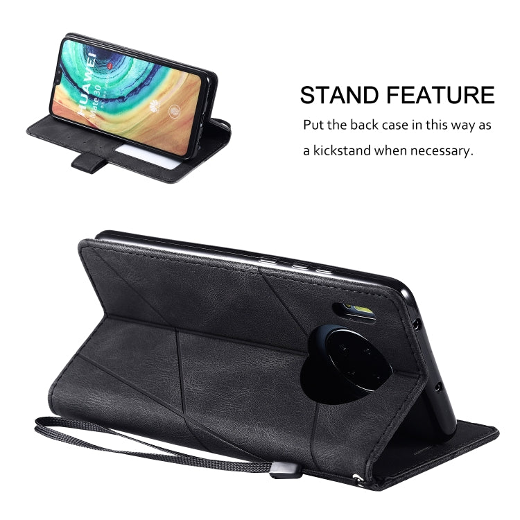 For Huawei Mate 30 Skin Feel Splicing Horizontal Flip Leather Case with Holder & Card Slots & Wallet & Photo Frame